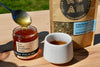 herbal tea and honey morning routine spring