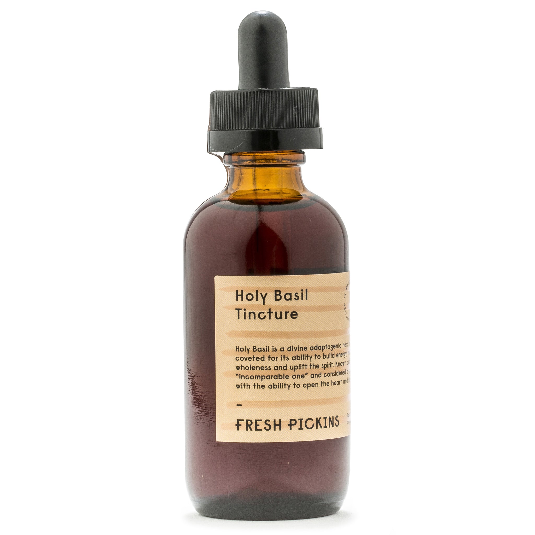 Fresh Pickins Holy Basil (Tulsi) Tincture (Extract) Front view